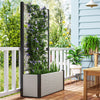 Wicker Outdoor Planter with Trellis, 58