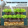 2 Tier Galvanized Raised Garden Bed, Steel Planter Box for Vegetables, Flowers, Herbs, 47