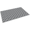 Waterproof  Outdoor Rug, 6' x 9' RV Rug Reversible Mat for Backyard, Deck, Picnic, Beach, Camping, Grey & White Net