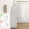 Shoe Cabinet with 2 Flip Drawers, 3 Side Compartments, Adjustable Shelves, 8-12 Pairs for Entryway Hallway, White