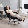 Massage Office Chair, Reclining Computer Chair with Adjustable Height and Footrest, Grey