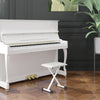 Banc de piano ajustable, pliant style X avec siège rembourré, patins antidérapants, chaise de clavier, noir