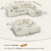 2-in-1 Modular Sectional Sofa, Boneless L Shaped Couch Sofa Bed