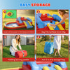Qaba Bouncy Castle for Kids, Inflatable Bounce House with Slide, Pool/Ball Pit, Basketball Hoop and Blower for Indoor Outdoor