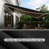 12'x10' Electric Retractable Awning, UV Protection Sun Shade Shelter w/ Remote Controller for Deck Balcony Yard