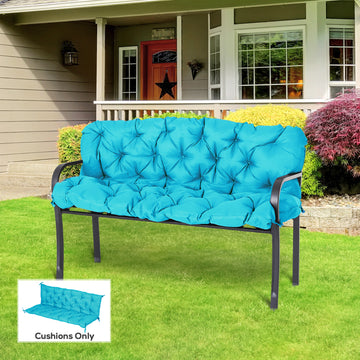 Porch Swing Cushion Garden Bench Cushion with Backrest, Non-Slip 3-Seater Soft Pad, Swing Chair Mat Replacement for Indoor and Outdoor, 59.1