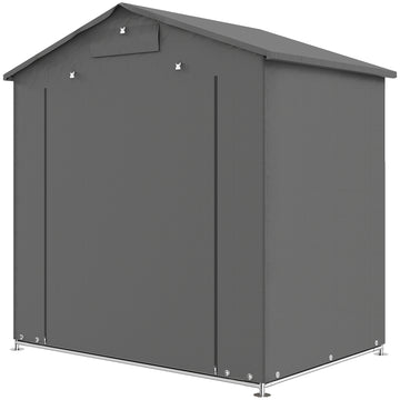 6' x 4' Portable Shed, Waterproof Bike Tent with Roll-up Zipper Door, Vent and Galvanised Metal Frame, Dark Grey