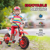 Kids Dirt Bike Battery-Powered Ride-On Electric Motorcycle with Charging 12V Battery, Training Wheels Red