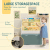 Qaba Kids Bookshelf with 3 Tier Display Shelves, Drawer for Nursery, Grey