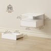 Floating Nightstand Set of 2, Wall Mounted Bedside Table with Drawer and Shelf, Small Night Stand for Bedroom
