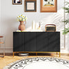 Sideboard Storage Cabinet with Adjustable Shelves, Soft-Close Doors, Kitchen Buffet Cabinet for Dining Room, Black