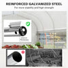 19.5' x 10' x 7.5' Tunnel Greenhouse with 3 Roll-Up Doors and Large Mesh Windows, Galvanized Steel Frame, Wind Resistant, White
