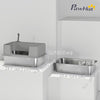 Stainless Steel Litter Box, XL High Sided Cat Litter Box with Scoop, Anti Leakage & Easy to Clean, 24