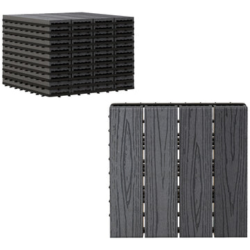 WPC Interlocking Deck Tiles, 11 Pack 12