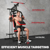 Soozier Home Gym Equipment, Multifunctional Weight Machine with Pulley System for Full Body Strength Training, Black