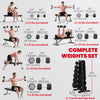 Soozier Hex Dumbbell Weight Set with Vertical Rack, 210lbs Rubber-Coated Dumbbells with Non-Slip Handles