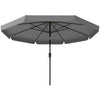 10 ft Patio Umbrella with Push Button Tilt and Crank, Outdoor Market Table Umbrella Parasol, Dark Grey