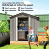 6.5x3.5ft Metal Garden Storage Shed for Outdoor Tool Storage with Double Sliding Doors and Vents, Light Grey