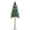 6' Artificial Christmas Tree with Warm White or Colourful LED Lights, Pencil Shape, Steel Base