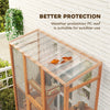 Wooden Catio Outdoor Cat Enclosure with 6 Jumping Platforms, Scratching Post, 2 Ramps, Waterproof Roof, Orange