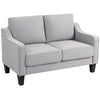 Loveseat Sofa, Modern Couch with Pocket Spring, Linen Upholstered, Thick Padded