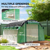 Walk-in Tunnel Greenhouse, Plant Hot House with Sunshade Net, Roll-up Mesh Sidewalls, 2 Doors, 6.6' x 10' x 6.5' , Green