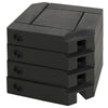 4PCs Patio Umbrella Base, Water or Sand Filled Cantilever Umbrella Weights for Cross Base with Handles, HDPE
