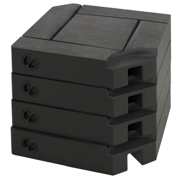 4PCs Patio Umbrella Base, Water or Sand Filled Cantilever Umbrella Weights for Cross Base with Handles, HDPE