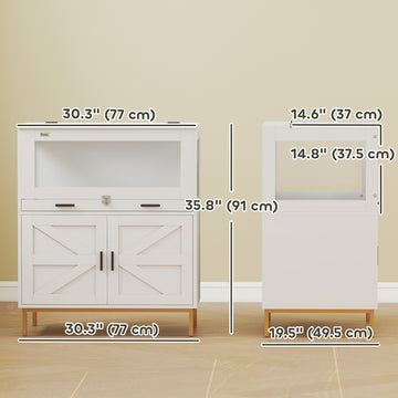 Hamster Cage with Storage Cabinet, Small Animal Cage with Pull Out Drawer and Acrylic Panels, 30