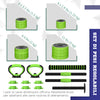 Soozier 88lbs 4-in-1 Adjustable Weight Dumbbell Set, Barbell, Kettlebell, Push Up Stand, Green