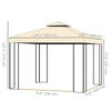 10'x10' Soft-top Steel Patio Gazebo Outdoor Sun Shelter with 2-Tier Polyester Roof, Curtain Sidewalls