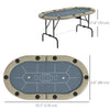 Soozier Foldable Poker Table Blackjack Texas Holdem Poker Game Table with Cup Holders, 70