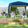 8' x 8' Pop Up Canopy, Outdoor Foldable Tent, Portable Canopy Tent with Carrying Bag for Camping, Party, Picnic, Blue
