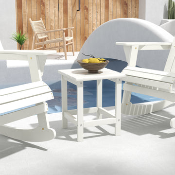 Side Table, Square Patio End Table, Weather Resistant 15