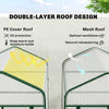 Mini Greenhouse with Screen Roof, Portable Small Greenhouse with Roll-Up Zipper Door, 27.6