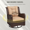 PE Rattan 360° Swivel Patio Chair with Cushion