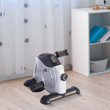 Mini vélo d'exercice portable Soozier pour bureau, pédalier d'intérieur pour mains et pieds avec écran LCD
