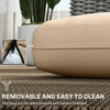Outdoor Seat Cushions with Backrest, Loveseat Double Sofa Outdoor Furniture Cushions, Beige