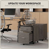 Mobile Filing Cabinet, Vertical File Cabinet with 2 Drawers, Wheels, for Letter or A4 File, Grey