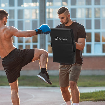 Soozier Boxing Pad, Kick Shield, Curved Muay Thai Kicking Pad, Great for MMA, Taekwondo, Krav Maga, Martial Arts, Karate