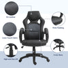 Racing Gaming Chair Office Chair Computer Desk Gamer Chair with Swivel Wheels, Padded Headrest, Tilt Function, Grey