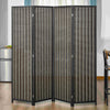 4 Panel Room Divider, 6 Ft Tall Indoor Portable Folding Privacy Screens, Bamboo Hand-Woven Freestanding Partition Wall Divider for Home Office, Brown
