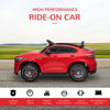 12V/7AH Kids Ride on Car, Mercedes Benz AMG GLC63S Coupe, Electric Car with Remote Control, Handle, 2 Speed, with Music, Electric Light, Easy to Move, Red