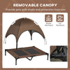 Elevated Dog Bed with Canopy, Portable Raised Dog Cot for L Sized Dogs, Indoor & Outdoor, 36