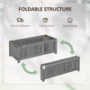 Foldable Elevated Planter Box, Wooden Raised Garden Bed for Backyard, Patio to Grow Vegetables, Herbs, Flowers, Grey