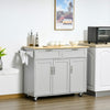 Modern Kitchen Island, Utility Kitchen Serving Cart with 2 Storage Drawers & Cabinets for Dining Room