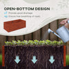 Galvanized Raised Garden Bed, Steel Outdoor Planters with Reinforced Rods, 71