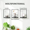 3 Pack Wall Planters for Indoor Plants, Wall-Mounted Metal Plant Stand Shelves, Picture Frame Wall Decor Hanger