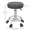Salon Stool with Adjustable Height, PU Leather Barber Rolling Massage Tattoo Chair for Bar Beauty SPA, Grey