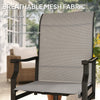Patio Swivel Chair Set of 2, Swivel Rocker Outdoor Chairs with High Back, for Lawn Garden Backyard Deck, Light Grey